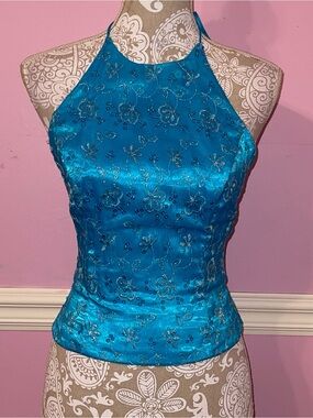 Grail vintage Y2K 90s corset sequin top fairycore Victorian fairy princess prom